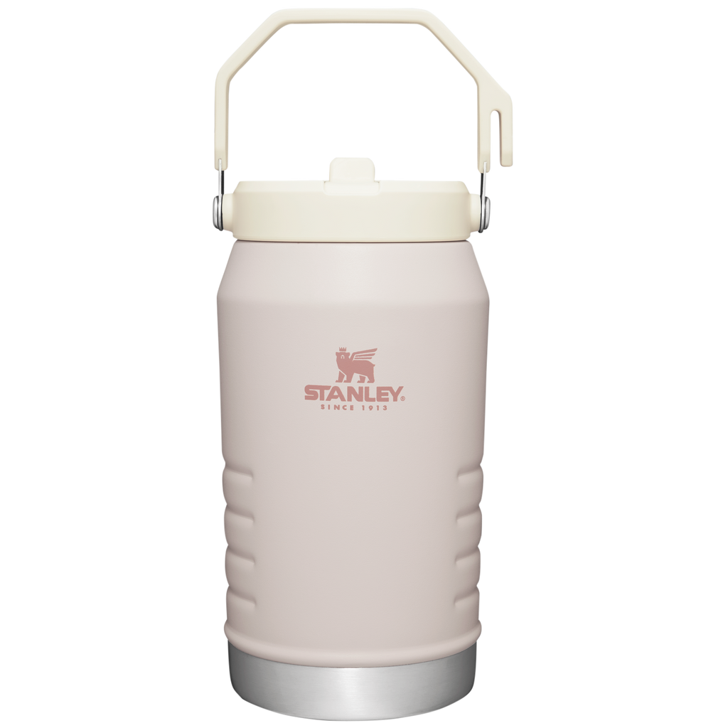 Stanley IceFlow 64 oz Stainless Steel Tumbler in Rose Quartz with flip straw lid