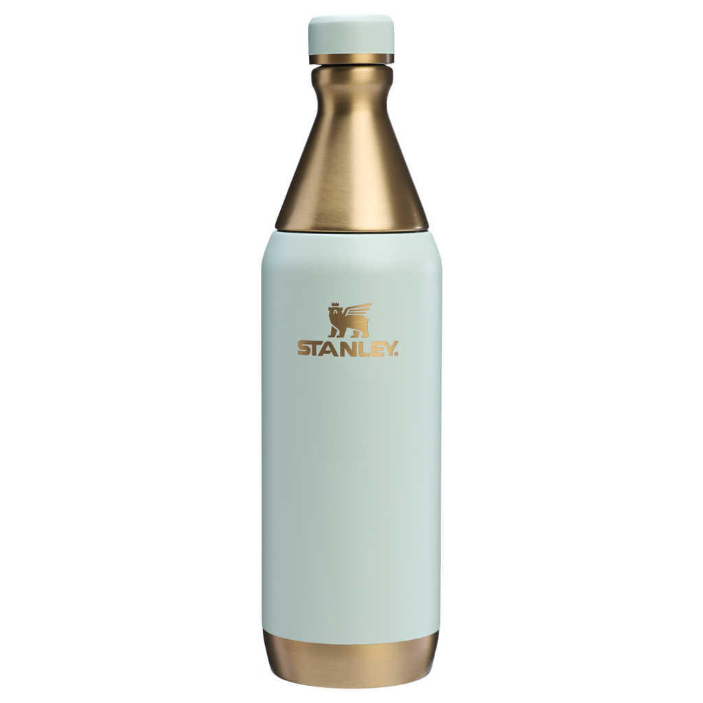 Stanley All Day Slim Water Bottle 20 OZ In Gilded Celadon Blue