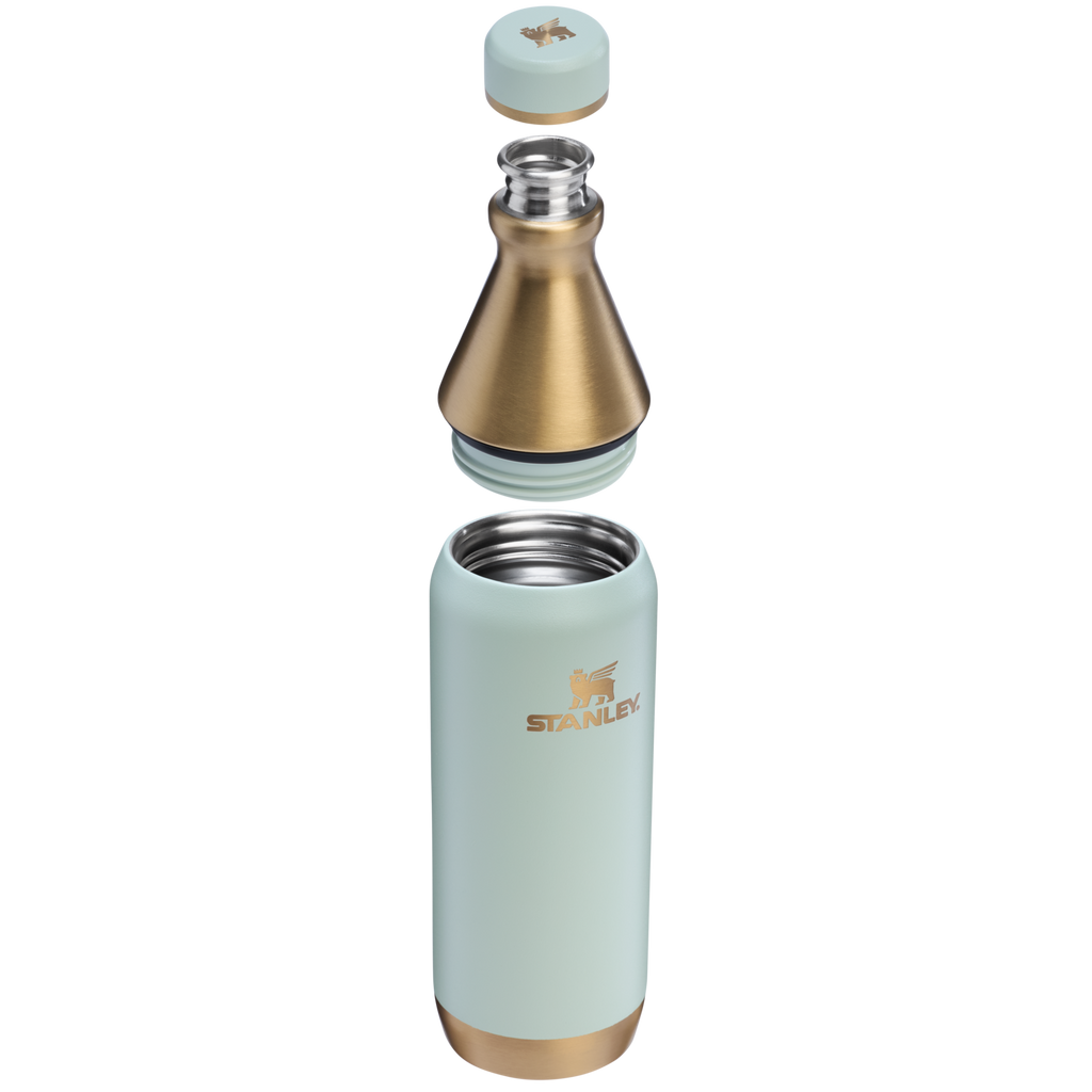 Stanley All Day Slim Water Bottle 20 OZ In Gilded Celadon Blue