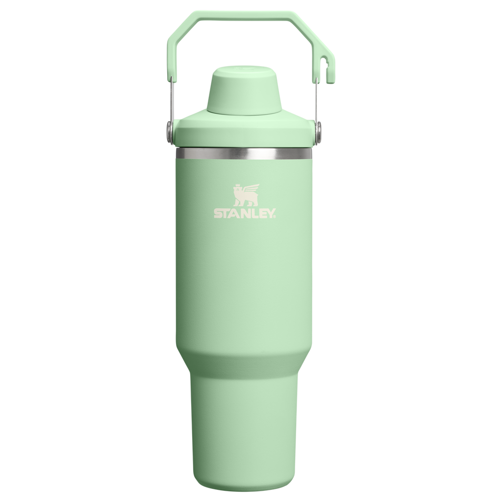 Stanley 20 OZ IceFlow Aerolight Stainless Steel Water Bottle In Pistachio Green with Fast Flow Lid