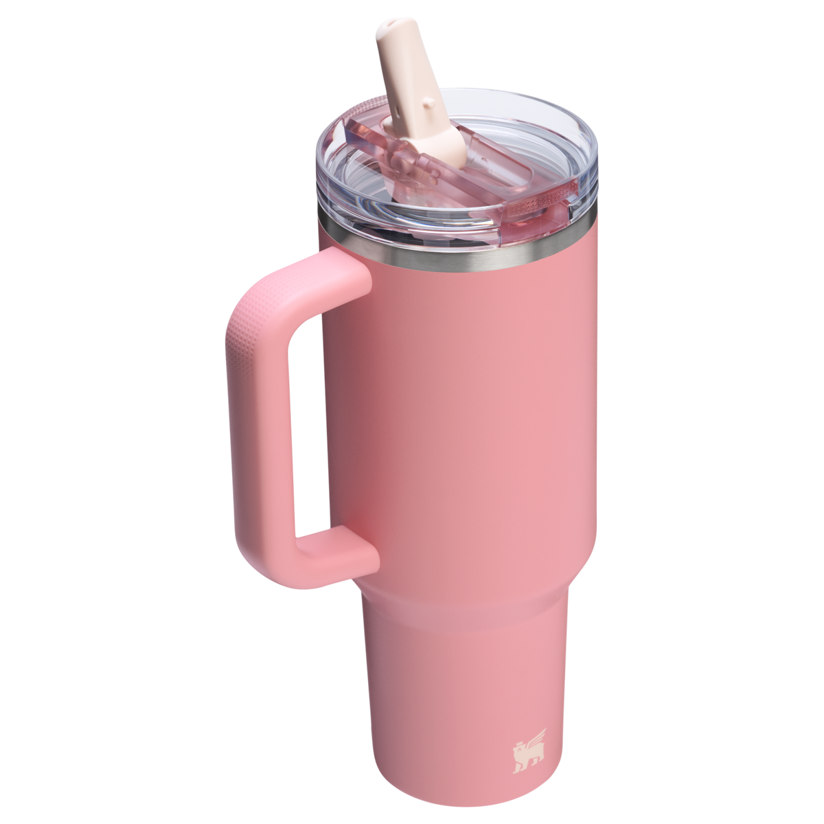 Stanley 40 OZ IceFlow Flip Straw Stainless Steel Tumbler In Pink Mesa
