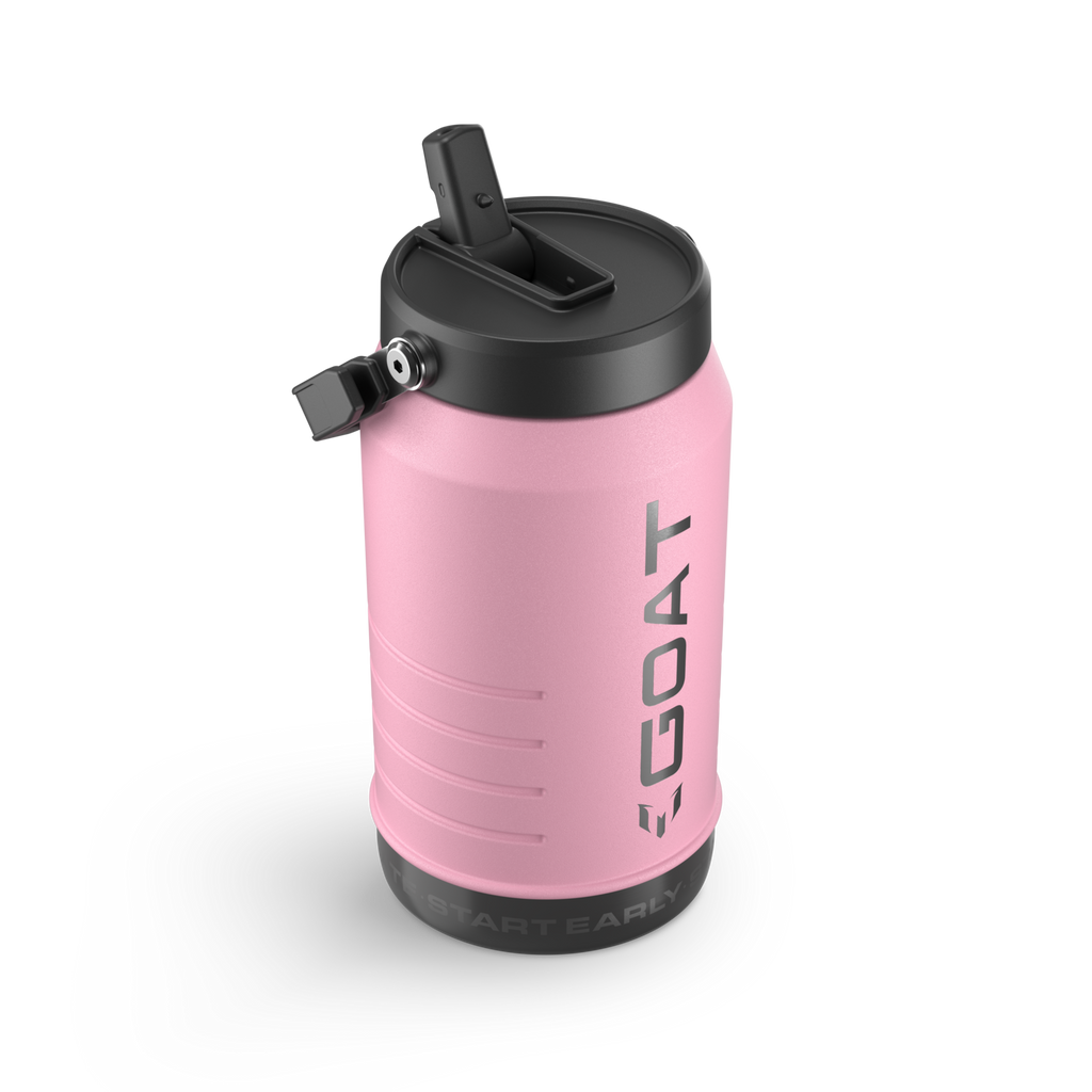 The Messi x Stanley IceFlow™ Water Jug with Fast Flow Lid 64 OZ In Messi GOAT Pink