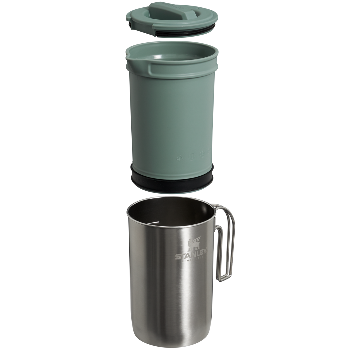 Stanley Adventure All-In-One Boil + Brew French Press 32 OZ In Stainless Steel Shale