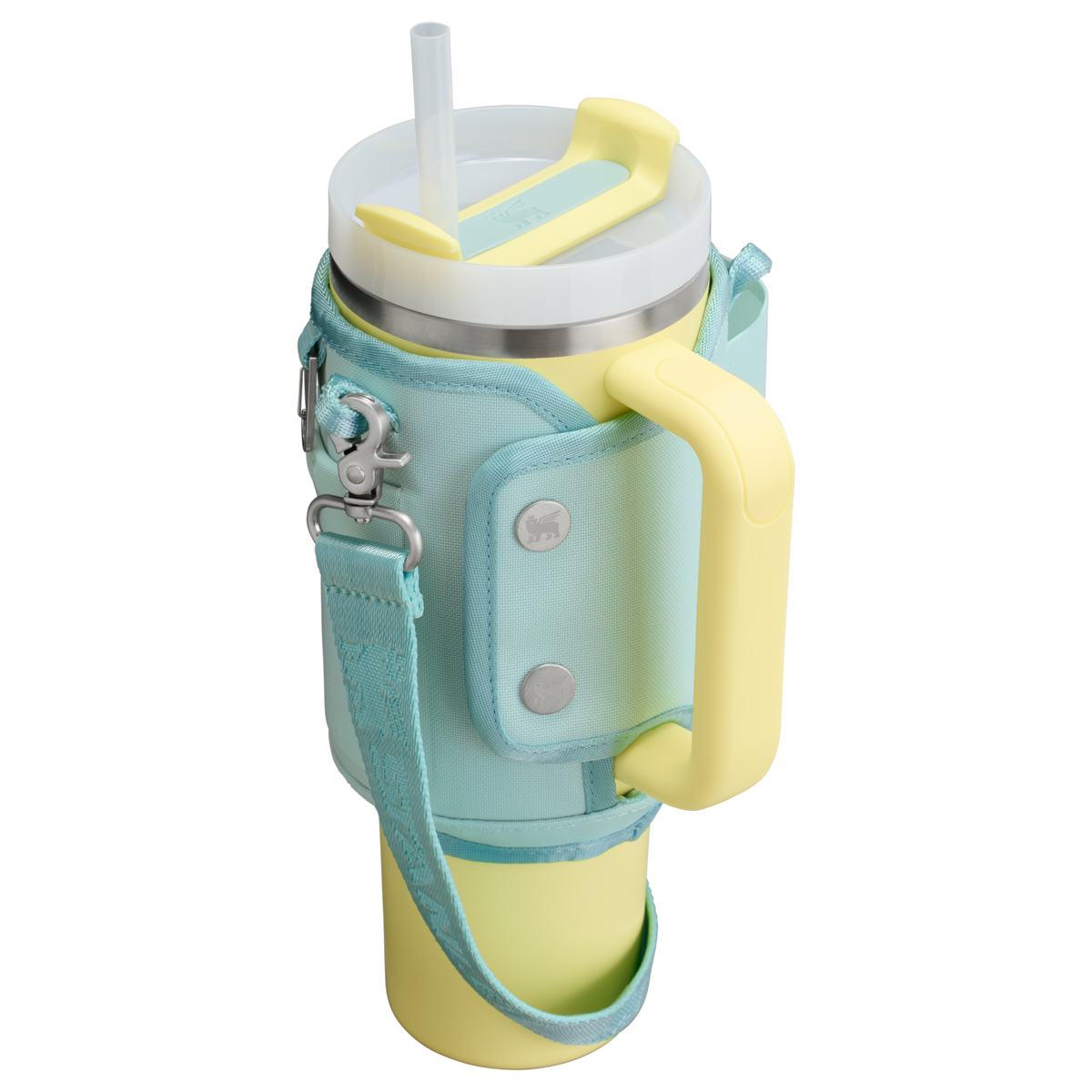 Stanley Carry-All 40 oz Quencher with Detachable Crossbody Straps  in mist blue