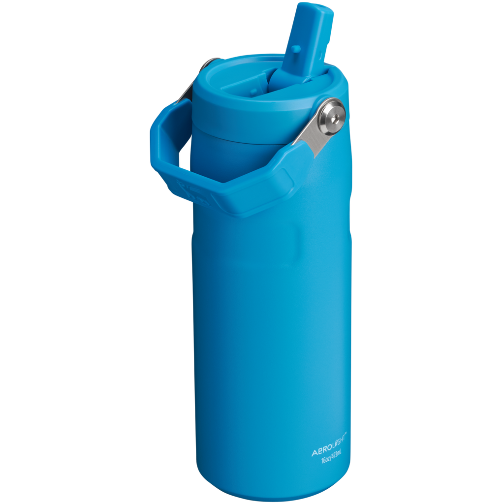Stanley IceFlow Aerolight stainless steel water bottle in Azure with Flip Straw