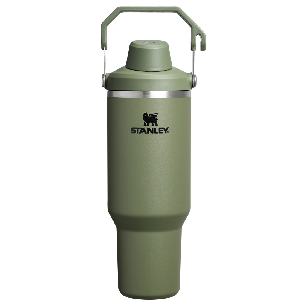 Stanley 40 OZ Ice Flow Fast Flow Insulated Tumbler In Dried Pine Green