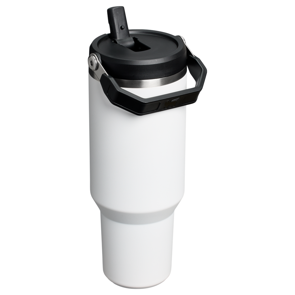 Stanley 40 OZ Ice Flow Flip Straw Insulated Tumbler In Chalk White