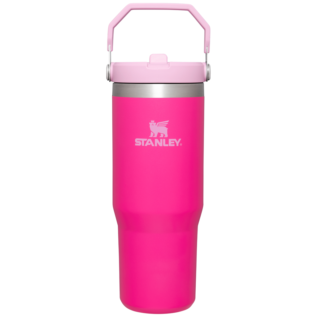 The Stanley IceFlow Flip Straw Tumbler 30OZ Cup In Camelia Pink