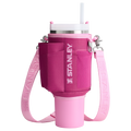Stanley Carry-All 40 oz Quencher with Detachable Crossbody Straps in Fuchsia