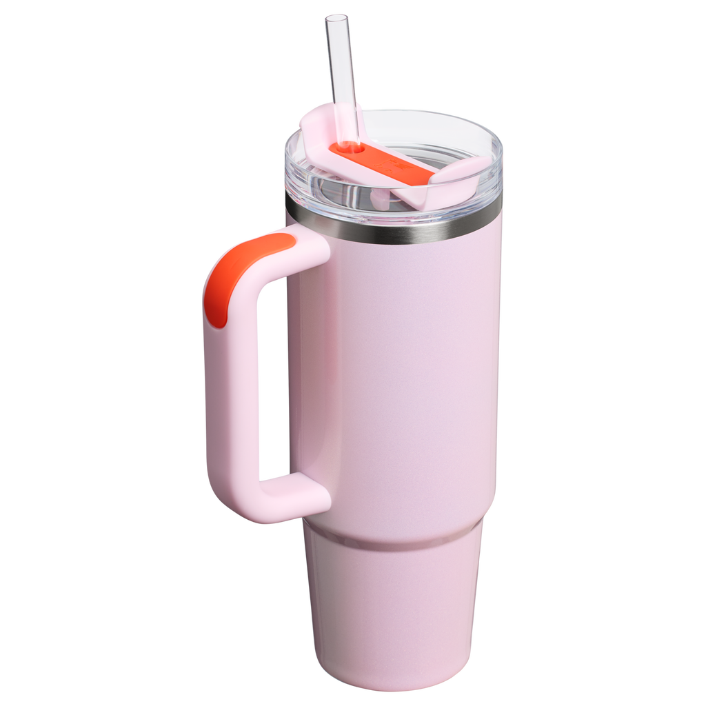 The Stanley Quencher Flipstraw ProTour Tumbler 30OZ Cup In Rose Petal Shimmer Pink