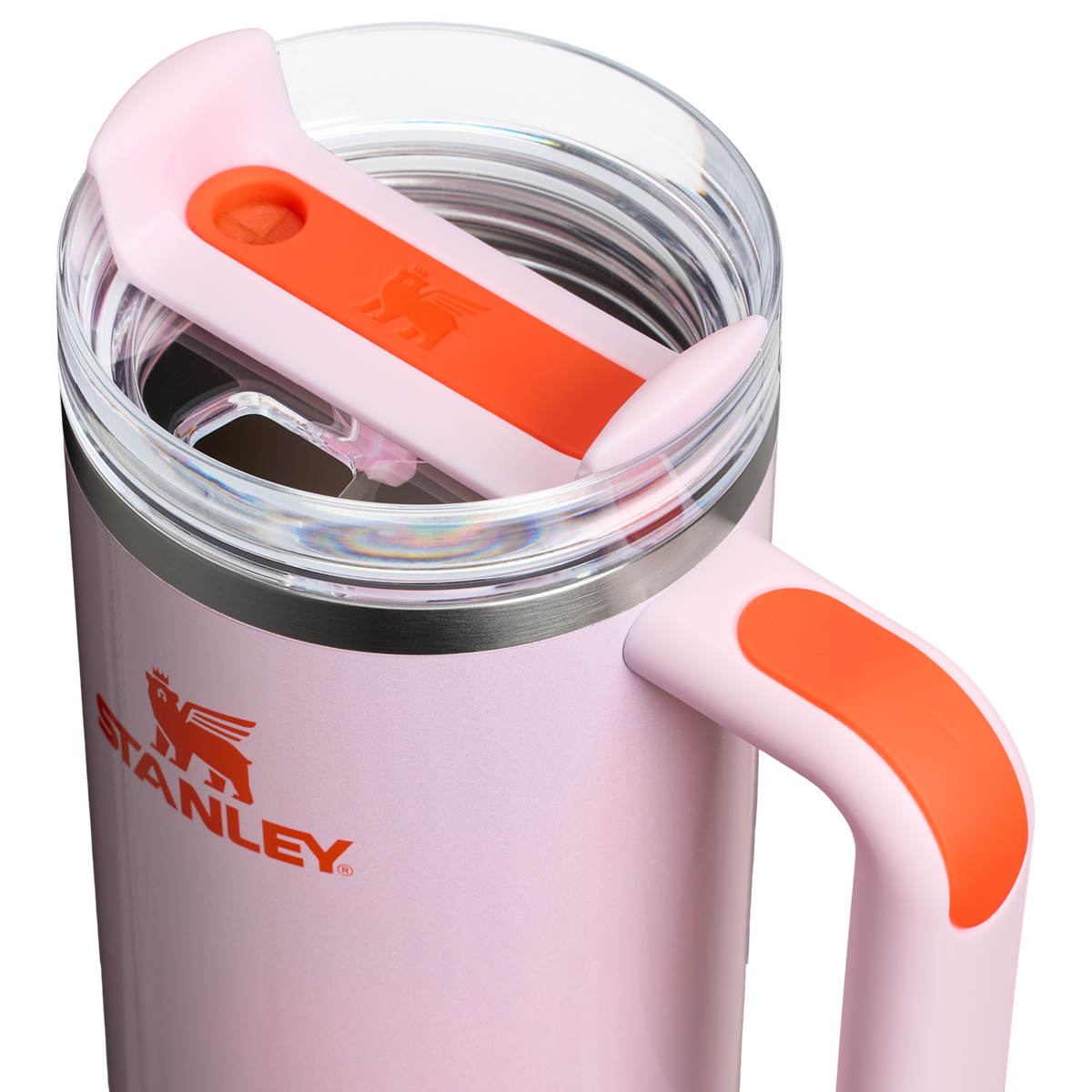 The Stanley Quencher Flipstraw ProTour Tumbler 30OZ Cup In Rose Petal Shimmer Pink