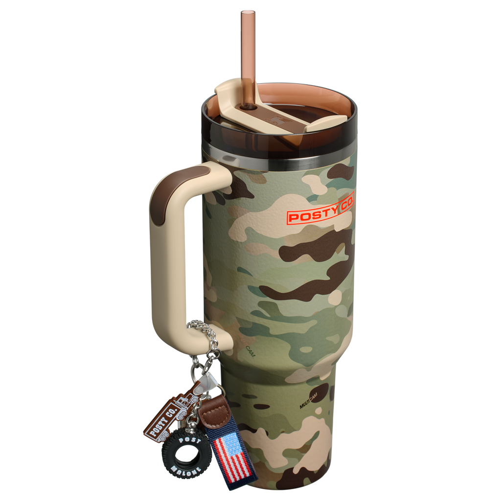 Stanley x Post Malone Collab 40 OZ Quencher Tumbler In Hammertone Multi Camo