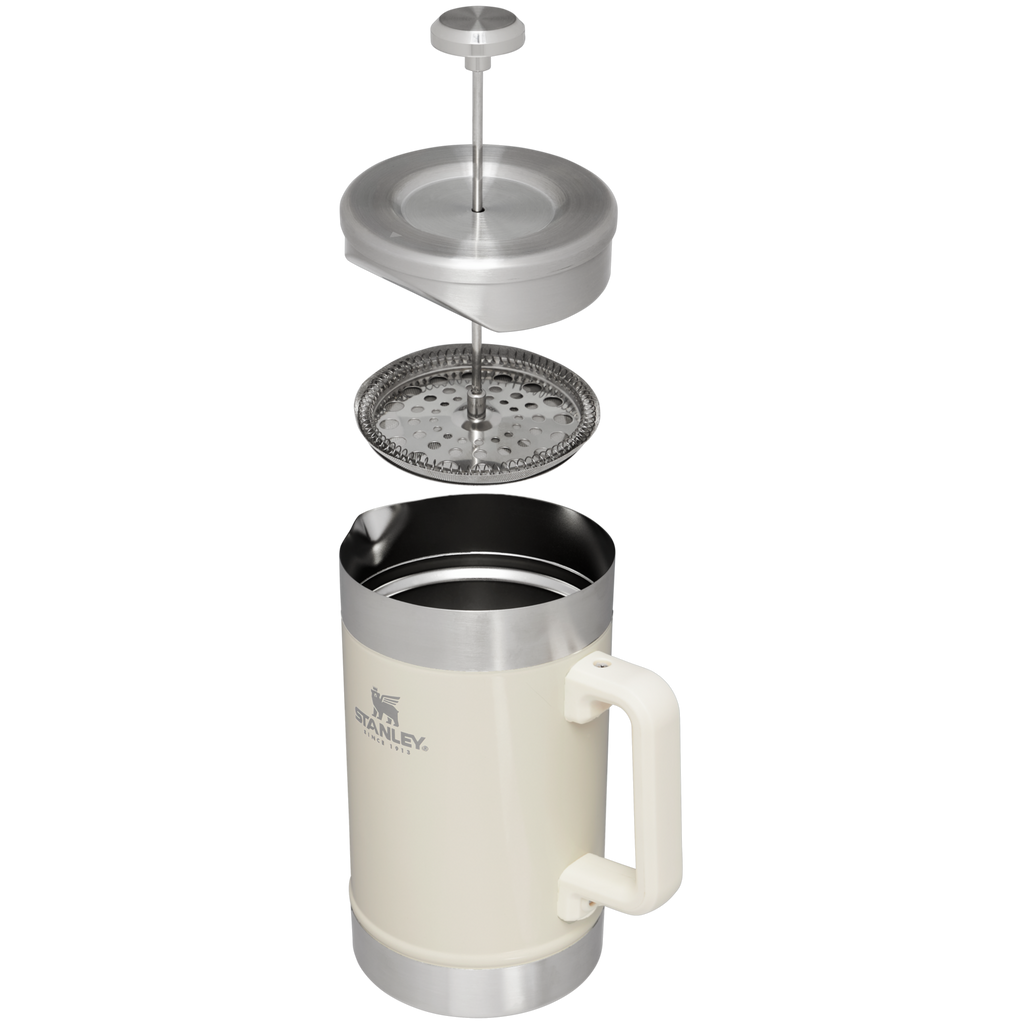Stanley Stay-Hot French Press 48 OZ In Cream Gloss White