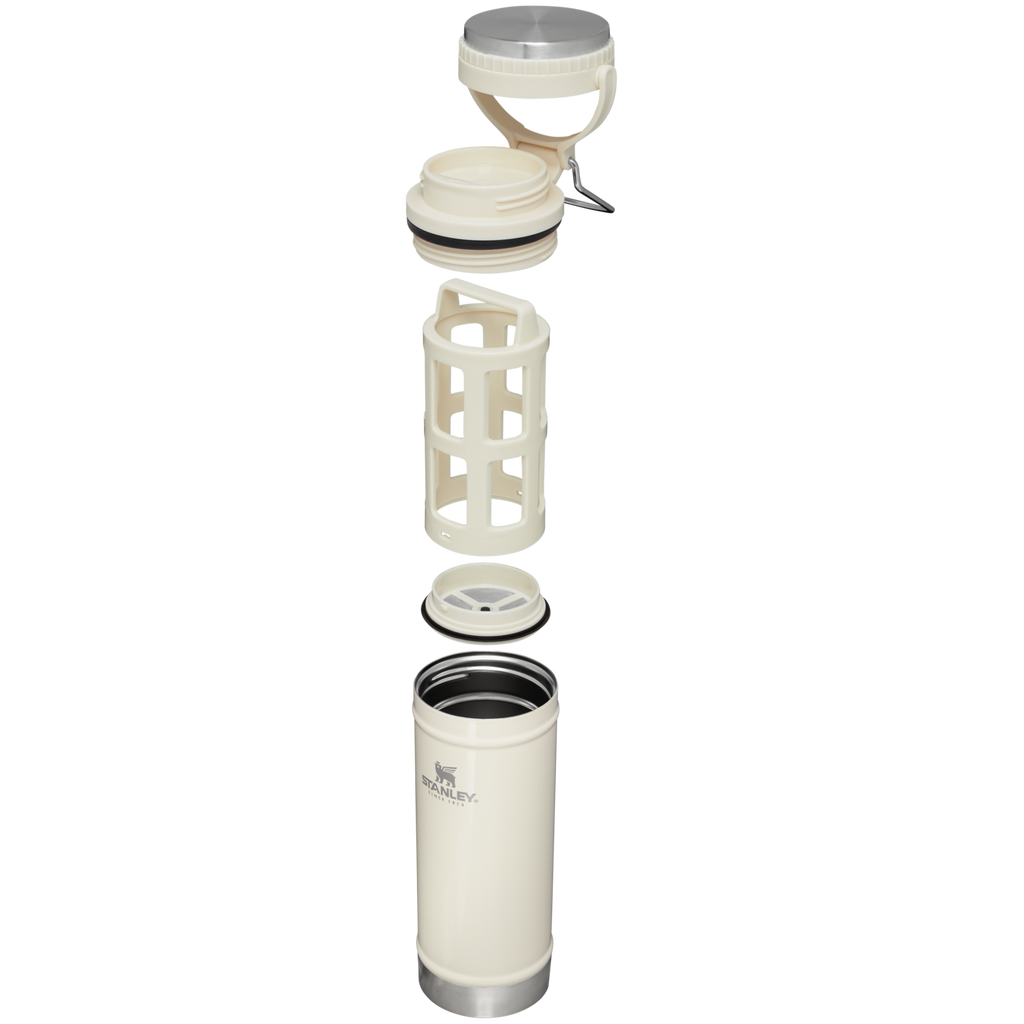 Stanley Travel Mug French Press 16 OZ In Cream Gloss White